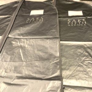 Set of 2 Silver Saks Fifth Avenue Garment Bags Lightly used .